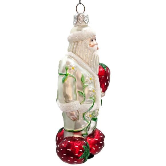 Patricia Breen Strawberry Santa Claus Flowers Spring Fruit Christmas Ornament - Picture 4 of 10